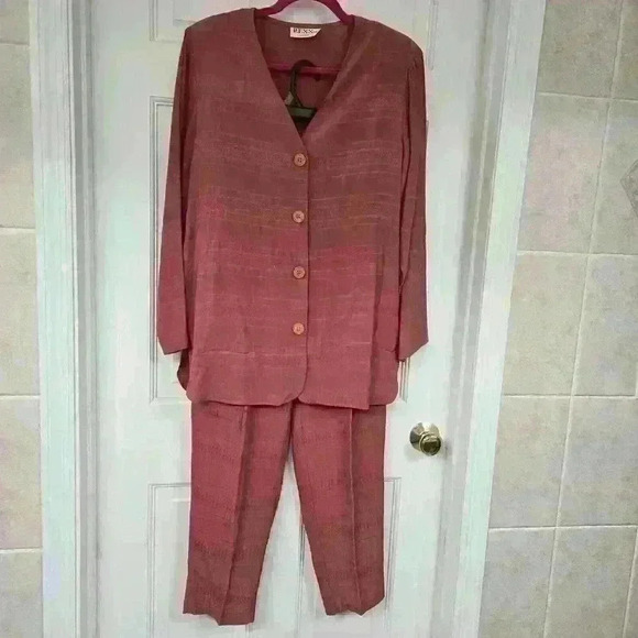 Rexx Ltd Pants - Rexx Ltd New York Women's Coral Set Longsleeve & Pants,Size M